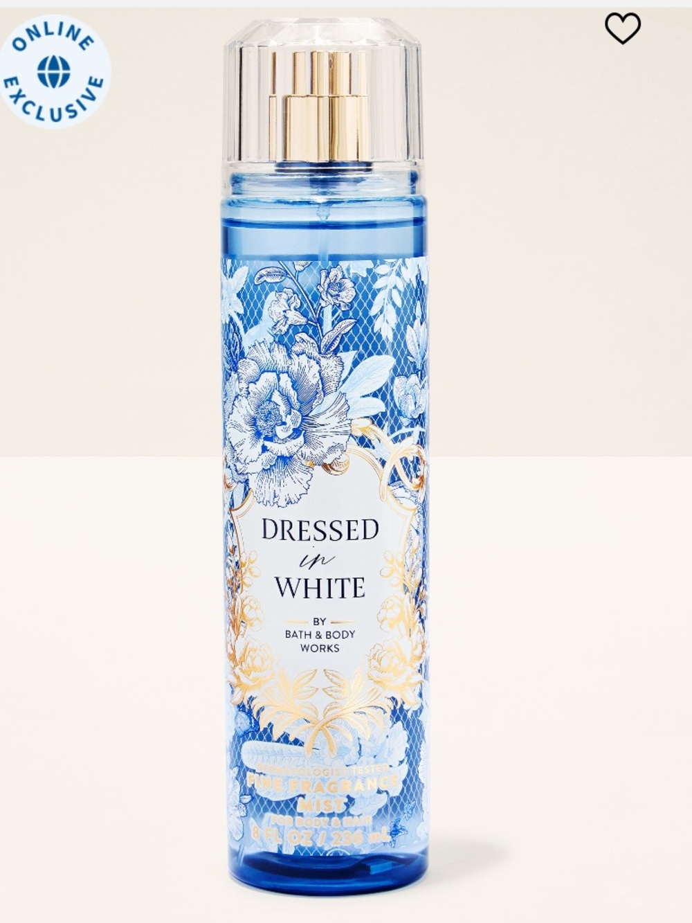🤍 “DRESSED IN WHITE” by B&BW, Fine Fragrance Mist, 8 fl oz / 236 mL, NWT